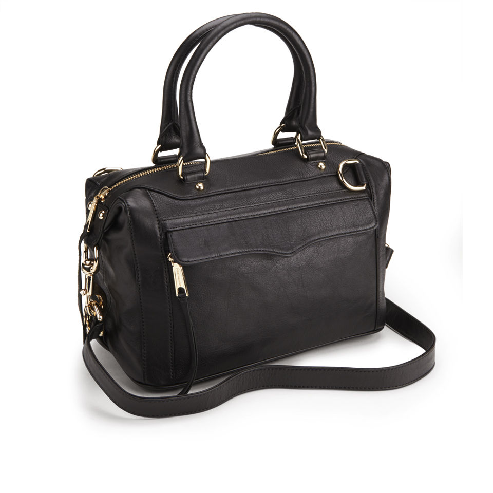 Rebecca Minkoff M.A.B. Mini Leather Bowler Bag - Black