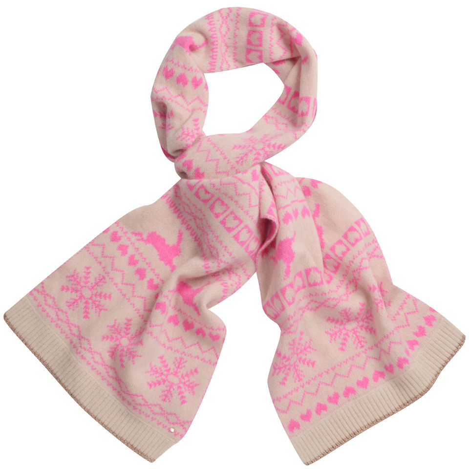Ted Baker Women's Beries Fair Isle Knitted Scarf - Nude Pink