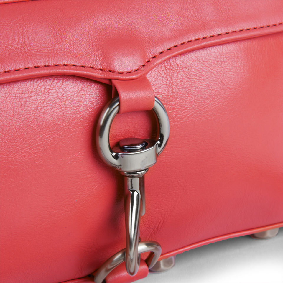 Rebecca Minkoff Mini Mac Small Leather Cross Body Bag - Hot Red