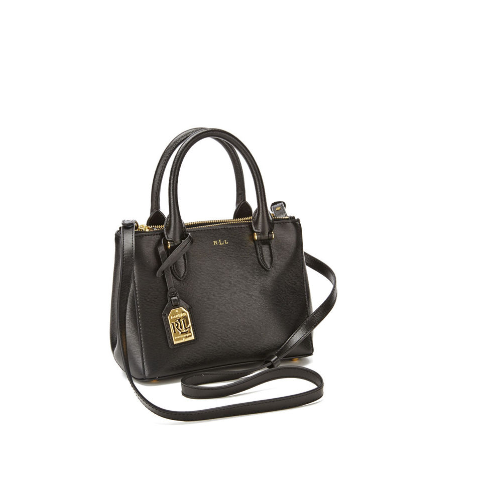 Lauren Ralph Lauren Women's Newbury Mini Double Zip Satchel - Black/Gold