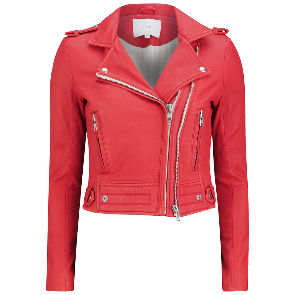 IRO Women s Leather Luiga Jacket Red Coggles