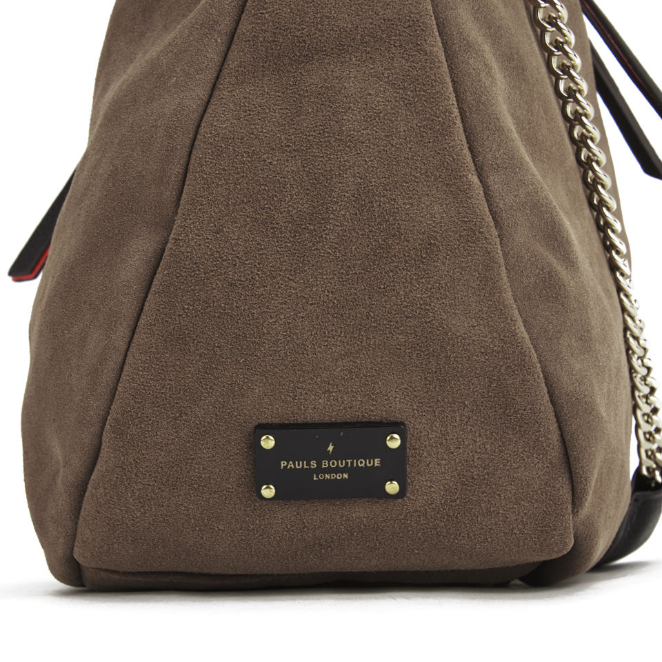 Paul's Boutique Alexa Slouchy Suede Tote Bag - Tan