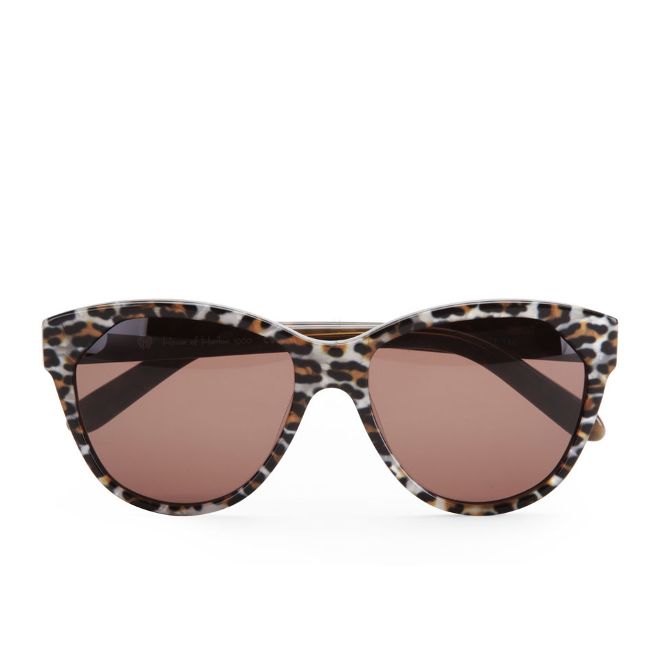 House of Harlow Cary Cat Eye Sunglasses - Leopard