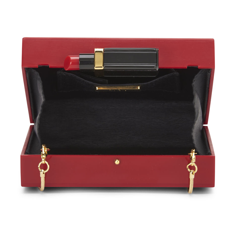 Red perspex bag store
