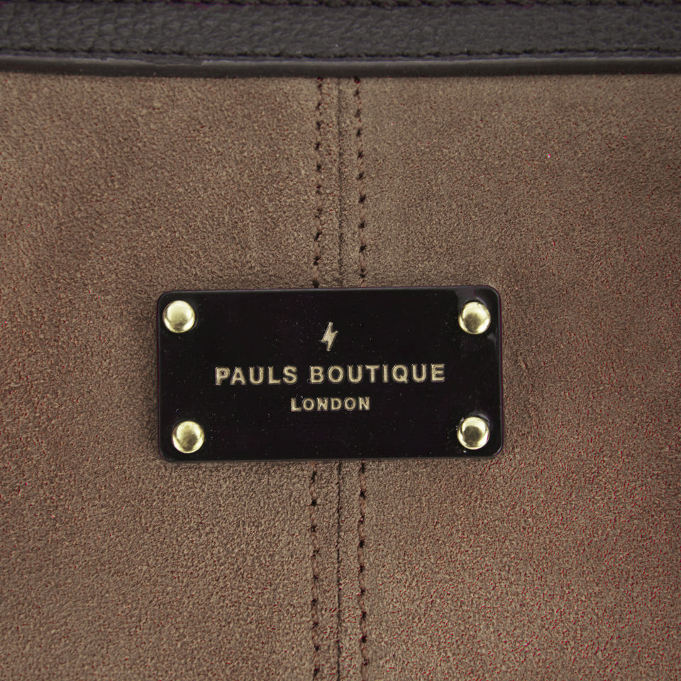 Paul's Boutique Porter Slouchy Suede Bowler Bag - Tan