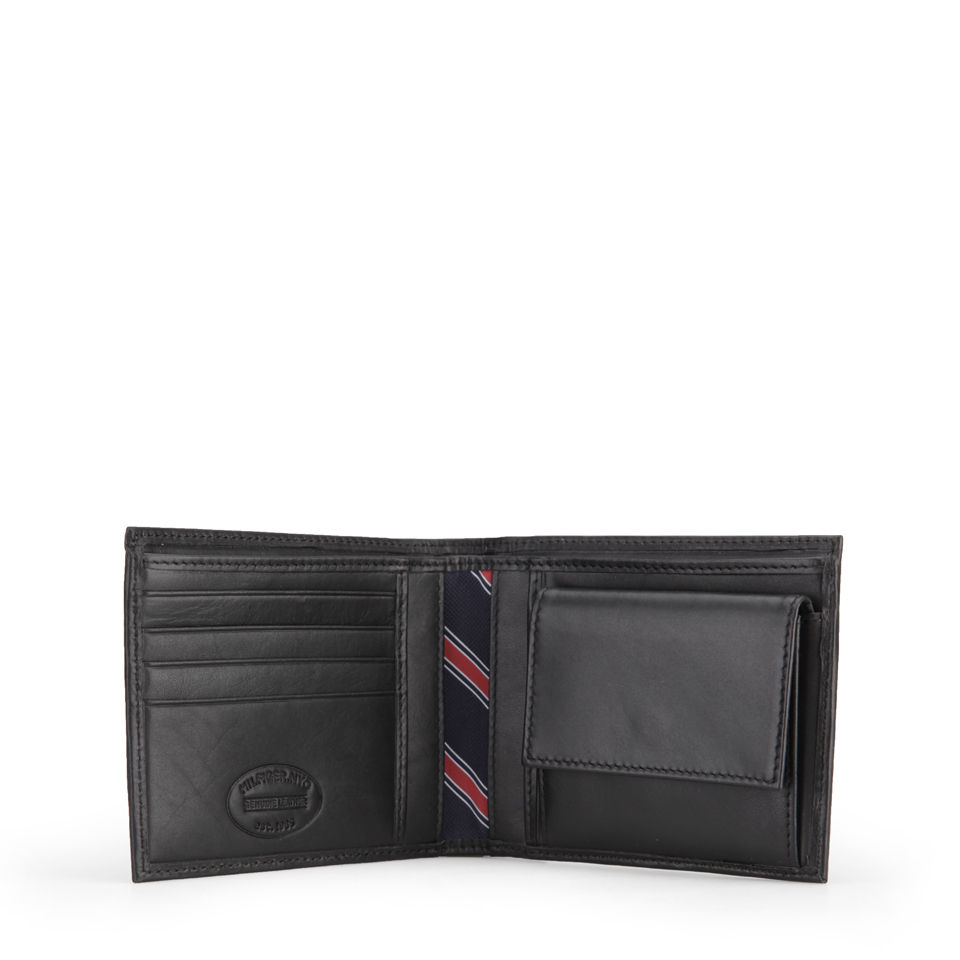Tommy Hilfiger Men's Eton Leather Credit Card Holder and Coin Pocket - Black