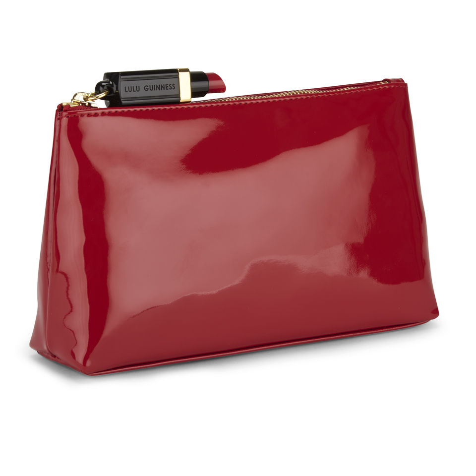 Lulu Guinness Women's T-Seam Medium Zip Pouch Cosmetic Bag - Red