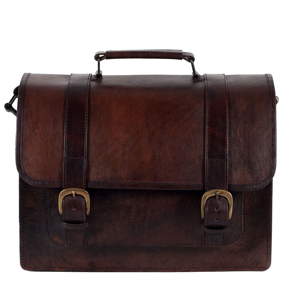 Beara Beara El Dorado Medium Double Leather Satchel - Brown