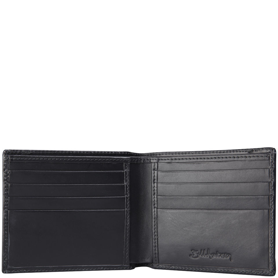 Bill Amberg Classic Leather Hip Wallet - Black/Red