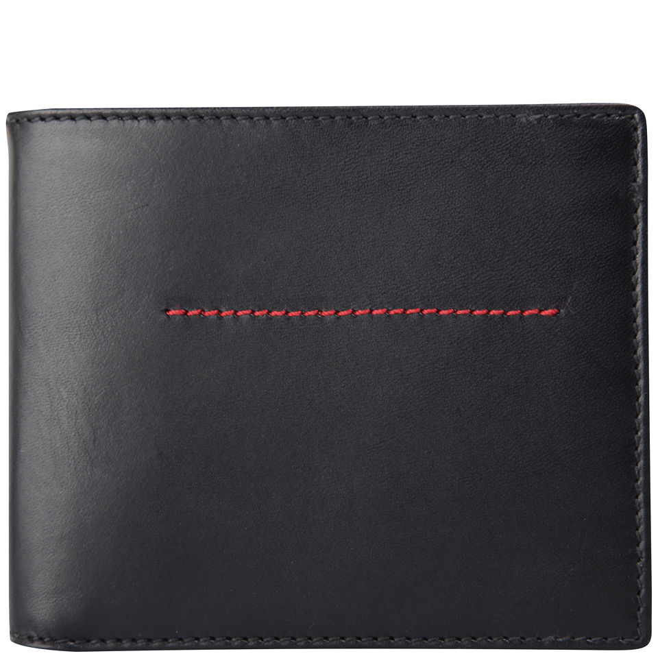 Bill Amberg Classic Leather Hip Wallet - Black/Red