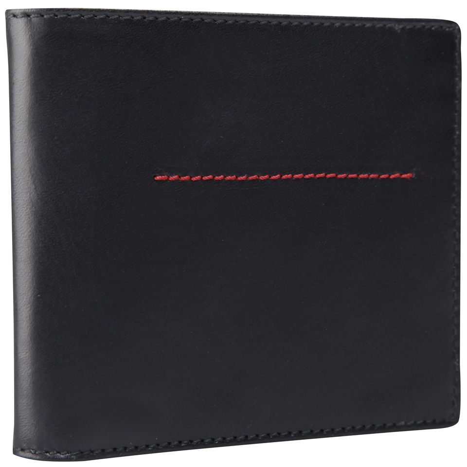 Bill Amberg Classic Leather Hip Wallet - Black/Red