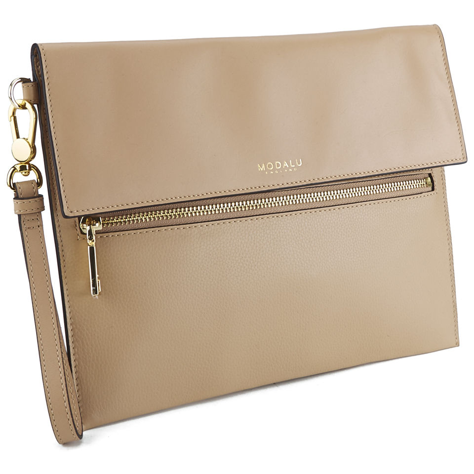 Modalu Women s Erin Clutch Bag Almond Tan