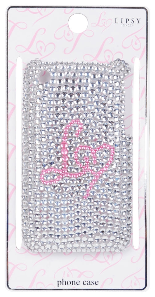 Lipsy Bling Encrusted iPhone Case - Silver 