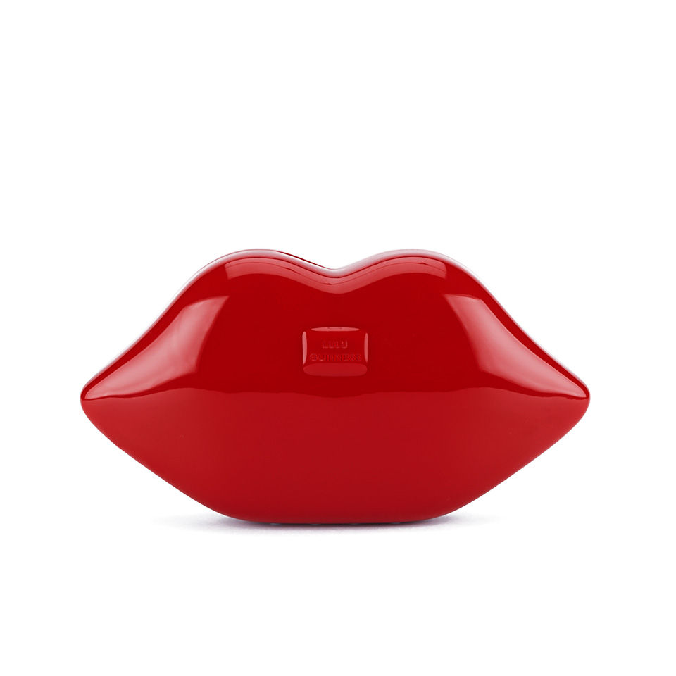 Lulu Guinness Red Lips Perspex Clutch - Red