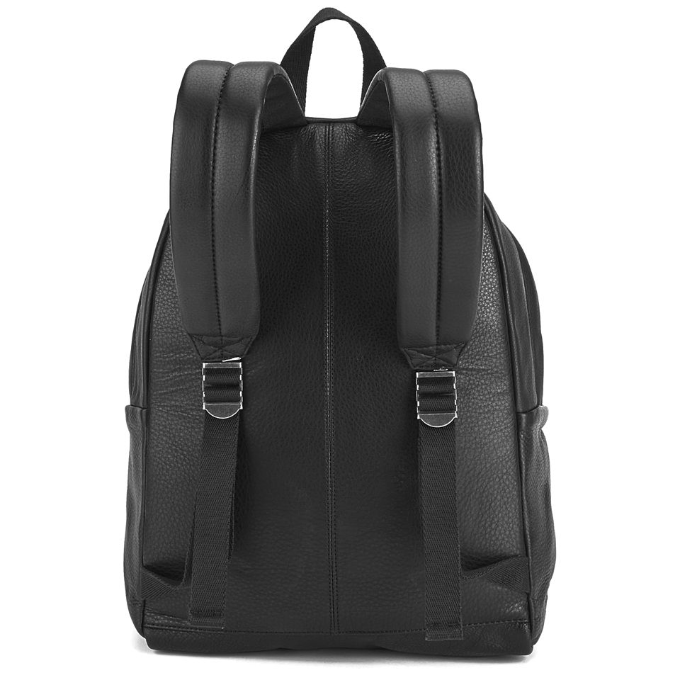 Eastpak Padded Pak'r Leather Backpack - Black