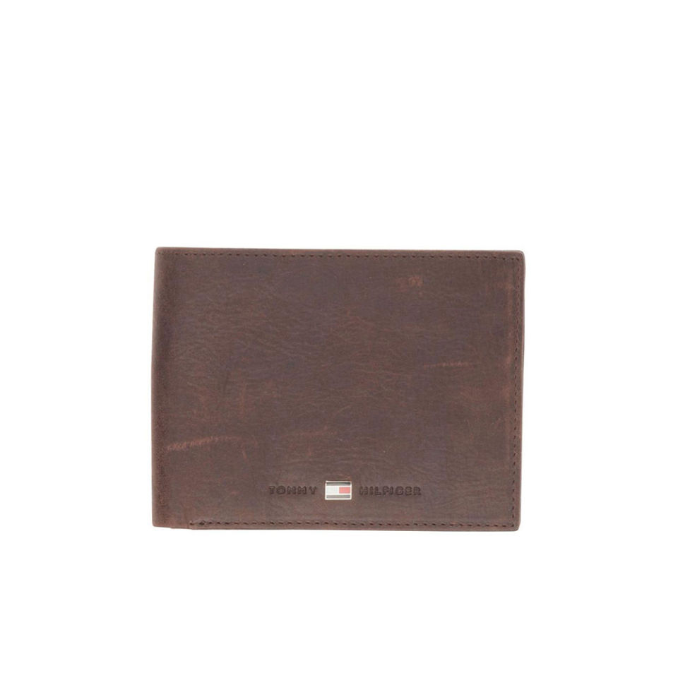 Tommy Hilfiger Men's Johnson Leather Wallet - Dark Brown