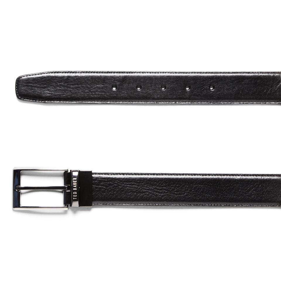 Ted Baker Revell Stitched Reversible Leather Belt - Black
