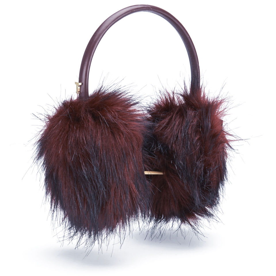 Ted Baker Faux Fur Earmuffs - Mix Red