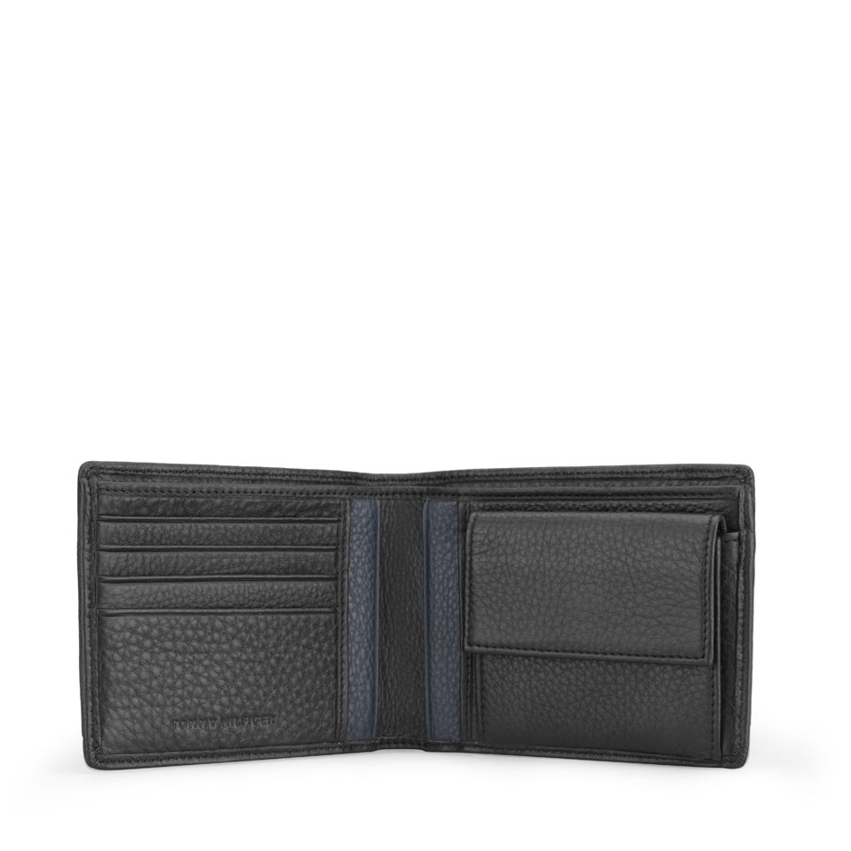 Tommy Hilfiger Men's Ridley Leather Credit Card Coin Wallet - Black