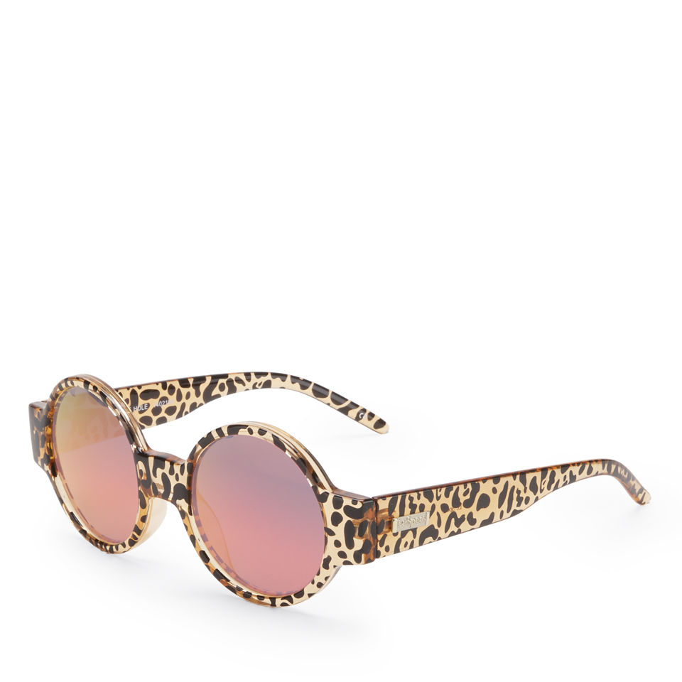 Le Specs Women's Rabbit Hole Cheetah Print Sunglasses - Cheetah