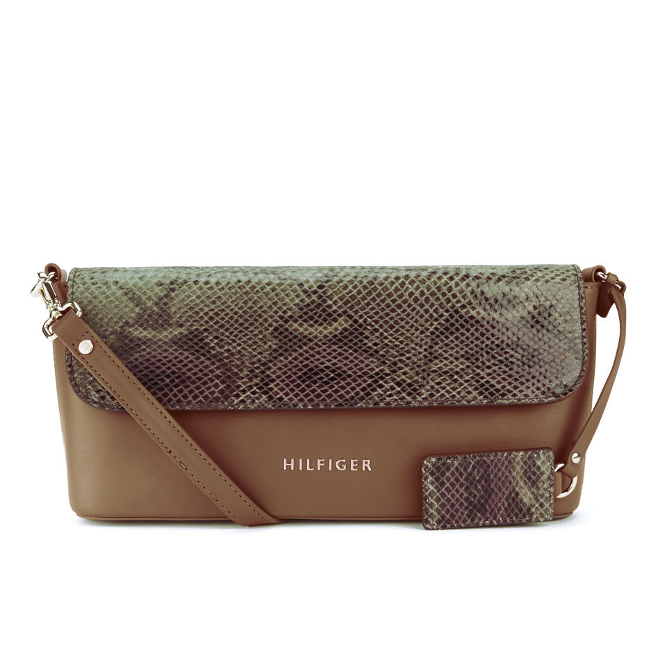 Tommy Hilfiger Women's Marcia Snake Clutch/Crossbody Bag - Summer Cognac
