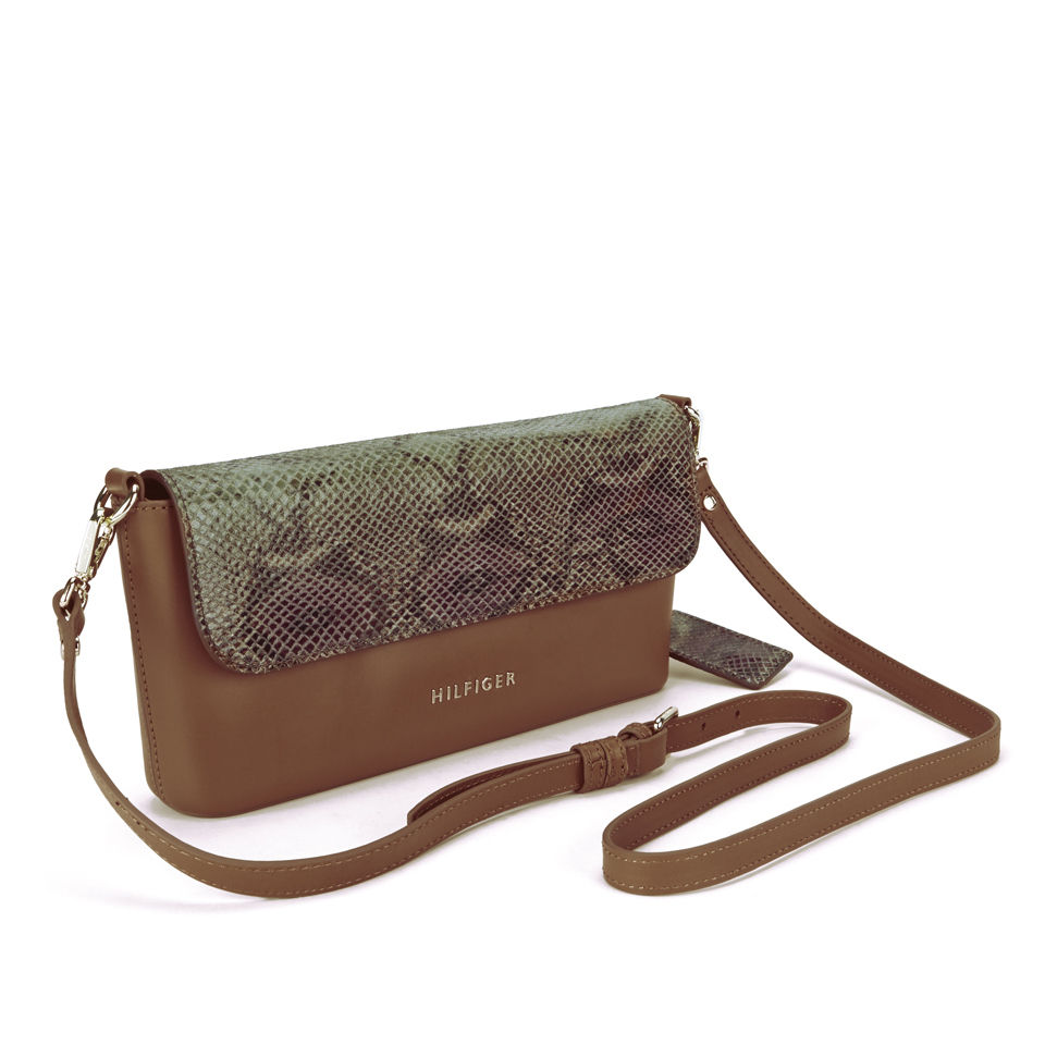 Tommy Hilfiger Women's Marcia Snake Clutch/Crossbody Bag - Summer Cognac