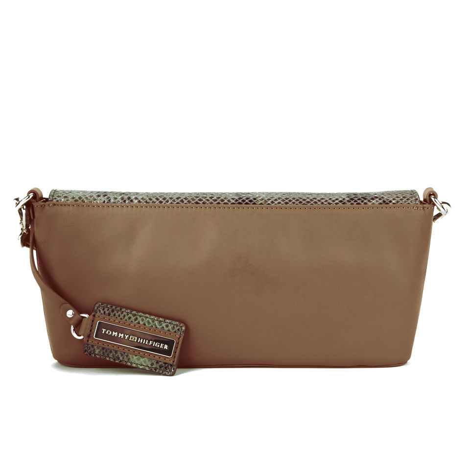 Tommy Hilfiger Women's Marcia Snake Clutch/Crossbody Bag - Summer Cognac
