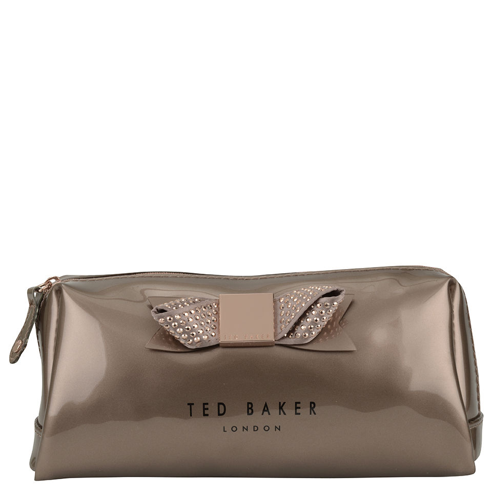 Ted Baker Women s Piksi Metallic Bow Large Washbag Rose Gold