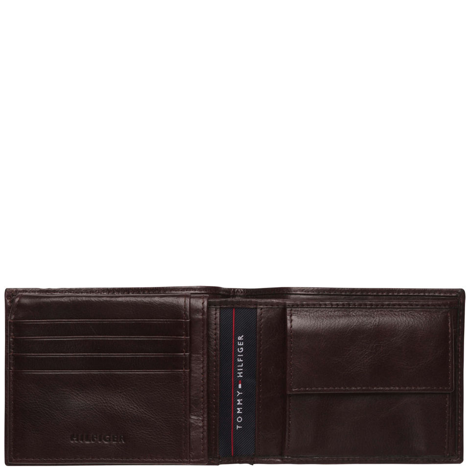 Tommy Hilfiger Men's Reilly CC Flap and Coin Pocket Leather Wallet - Dark Brown