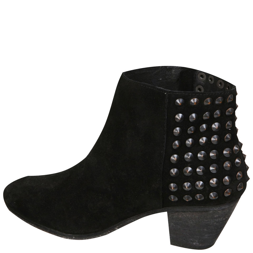 Ash Women's Nevada Studded Heeled Suede Ankle Boots - Black | Worldwide ...