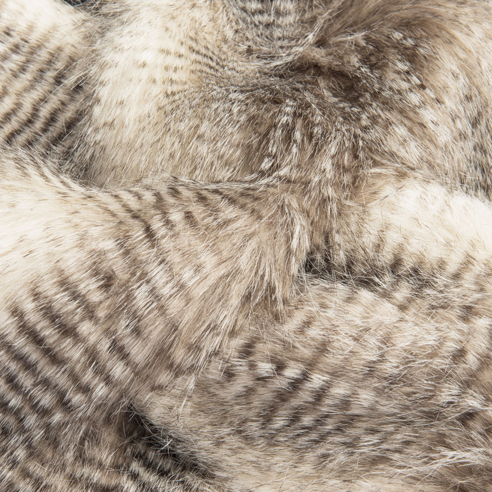 Unreal Fur Faux Fur Furocious Thread-Through Scarf - Chocolate Racoon