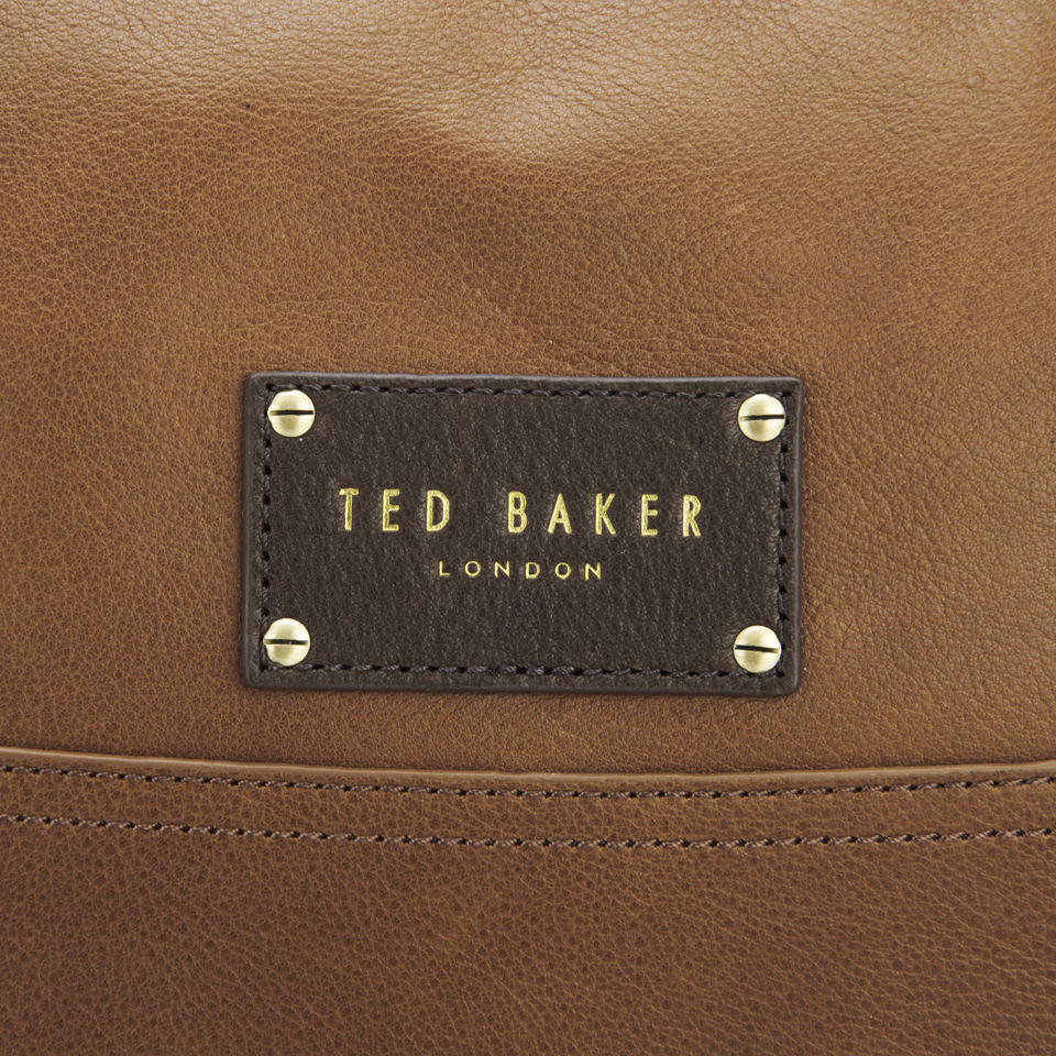 Ted Baker Akerman Leather Messenger Bag - Tan