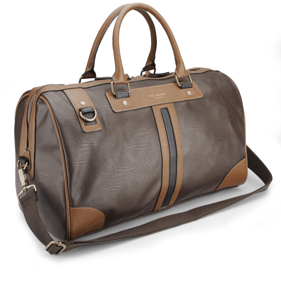 Ted Baker Dupond Central Stripe Holdall - Chocolate