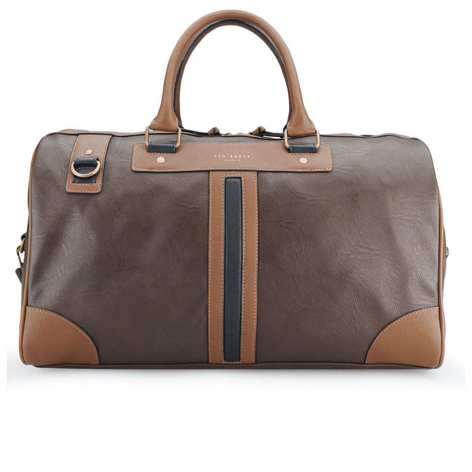Ted Baker Dupond Central Stripe Holdall - Chocolate