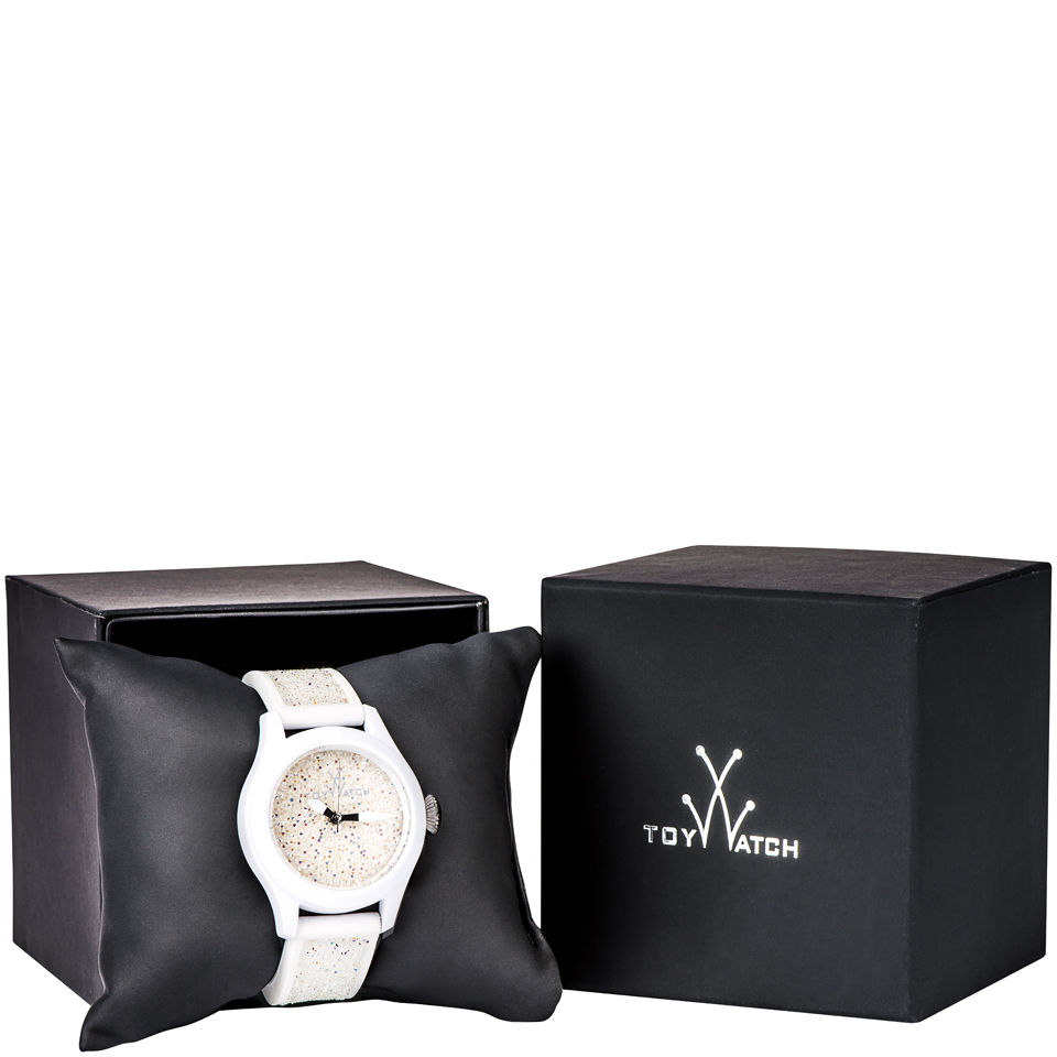 ToyWatch Glitter Swarovski Crystal Watch White