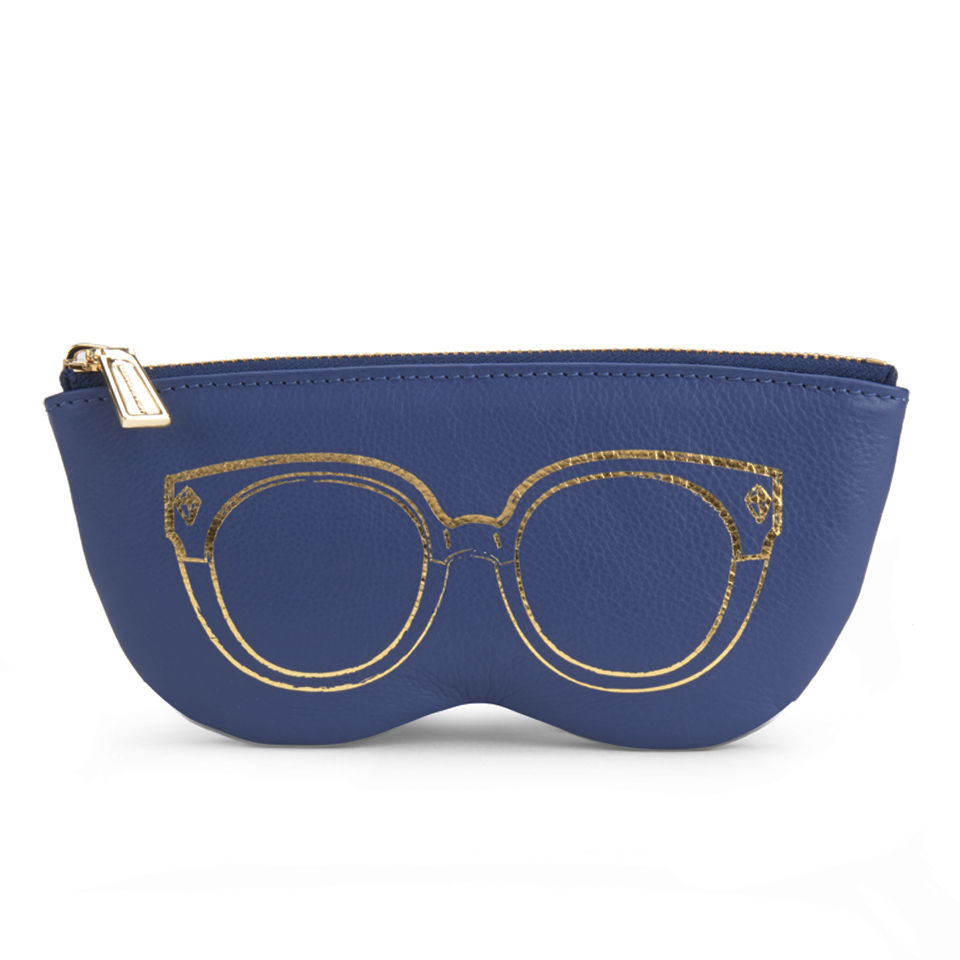 Rebecca Minkoff Leather Sunglasses Pouch Navy