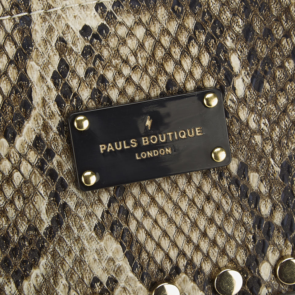 Paul's Boutique Maisy Bowler Bag - Studded Snake