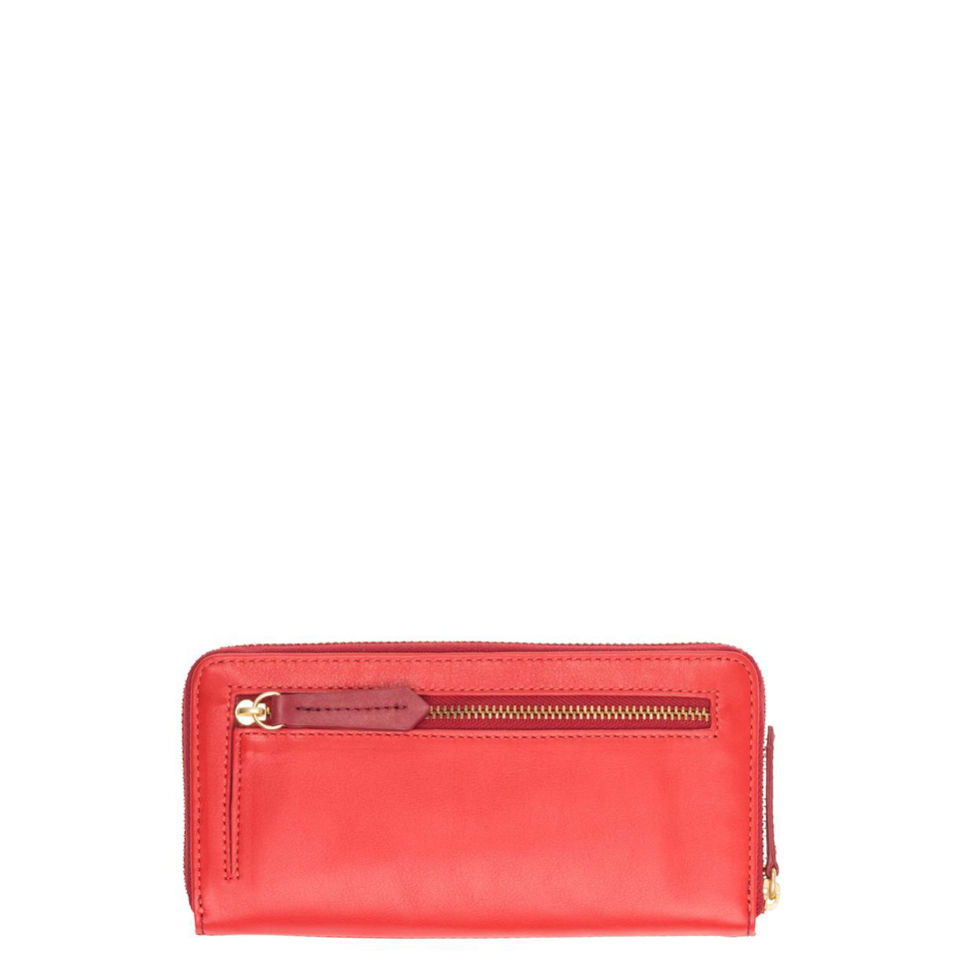 Tommy Hilfiger Women's Bea Zip Around Leather Purse - Aurora Red