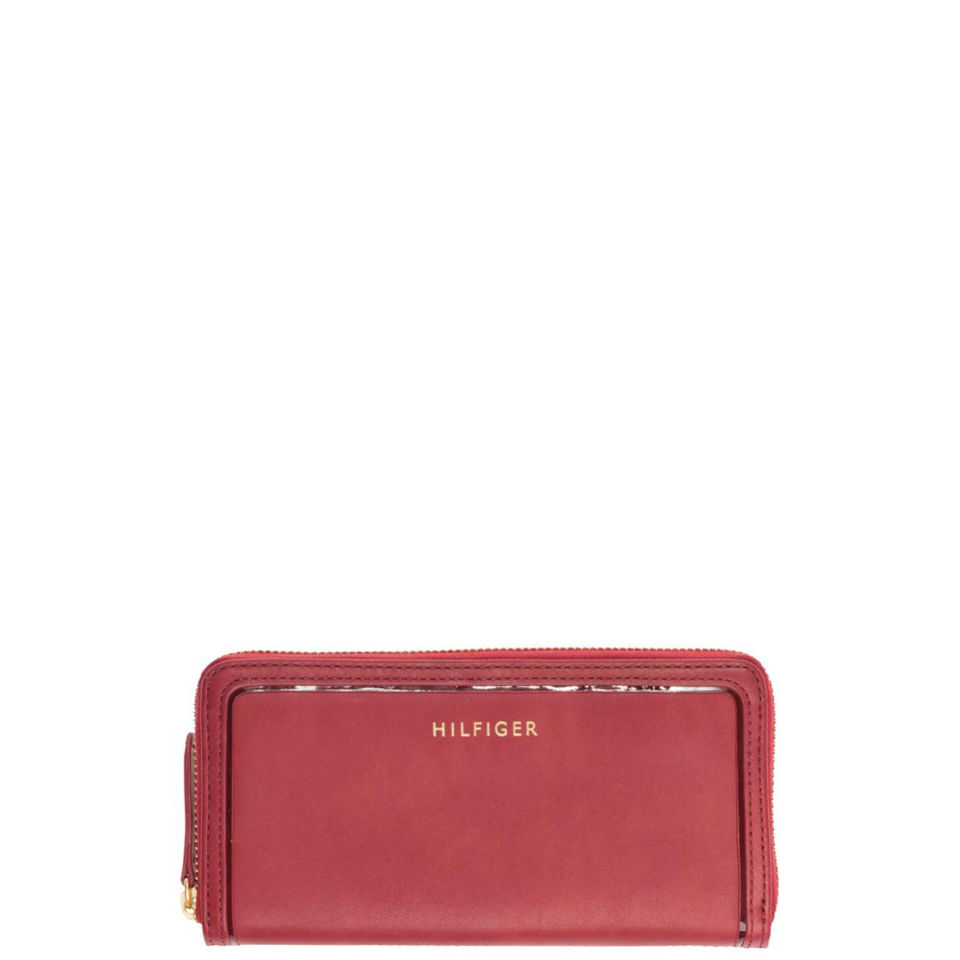 Tommy Hilfiger Women's Bea Zip Around Leather Purse - Aurora Red