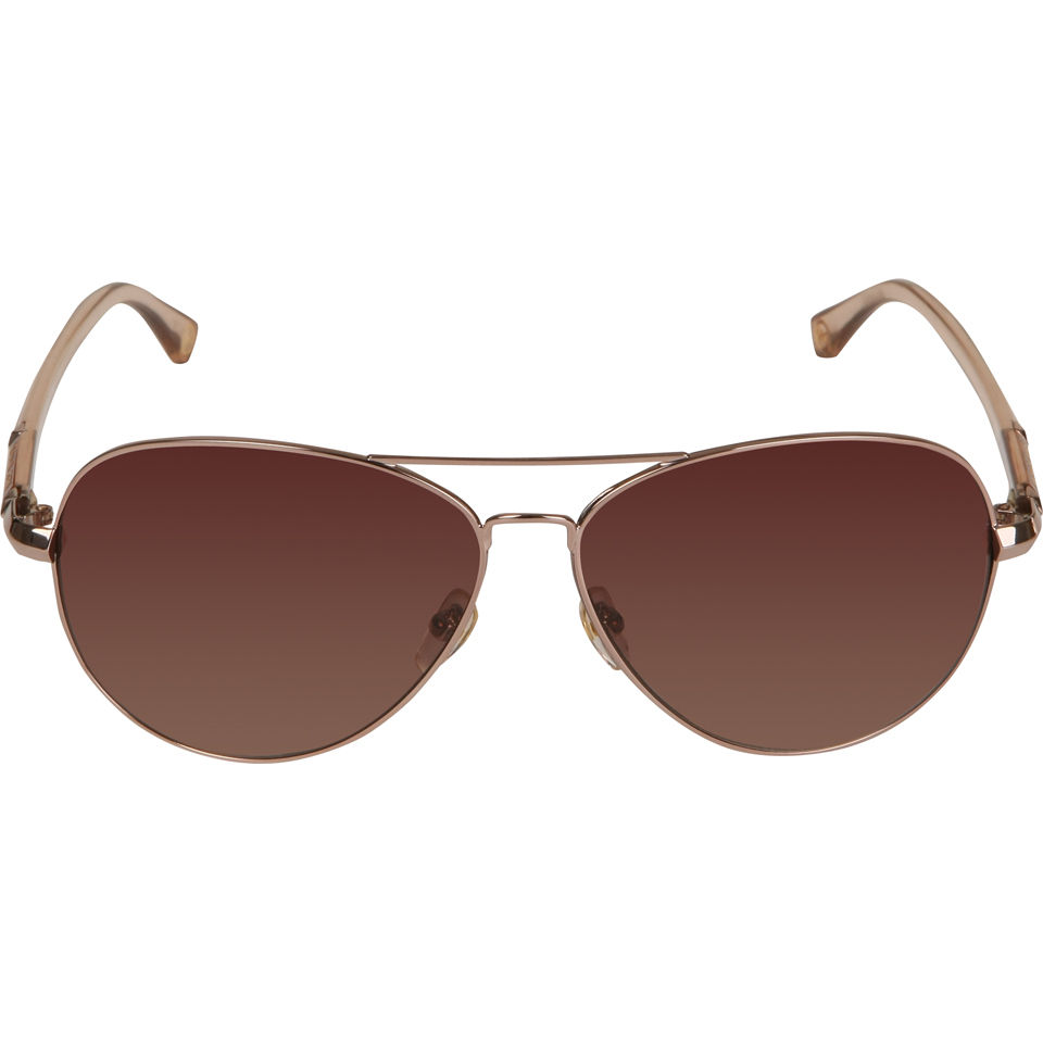 MICHAEL MICHAEL KORS Karmen Aviator Sunglasses Rose Gold