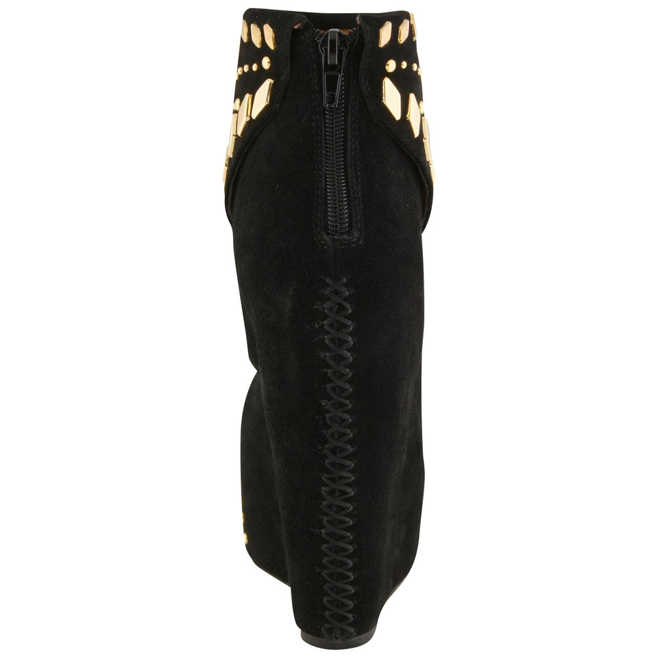 Jeffrey Campbell Women's Zion Studded Wedge Boots Black FREE UK Delivery Allsole