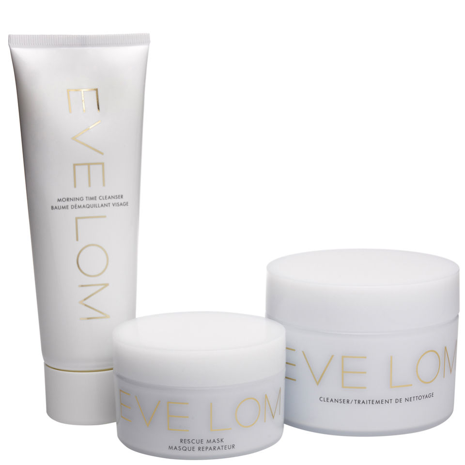 Eve Lom Set - 200ml Cleanser, 100ml Rescue Mask and 125ml Morning Cleanser