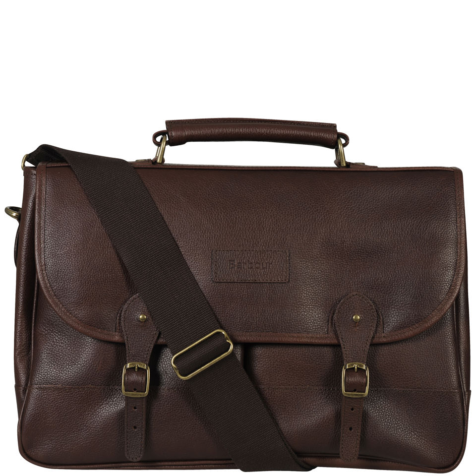 Barbour leather satchel brown shop