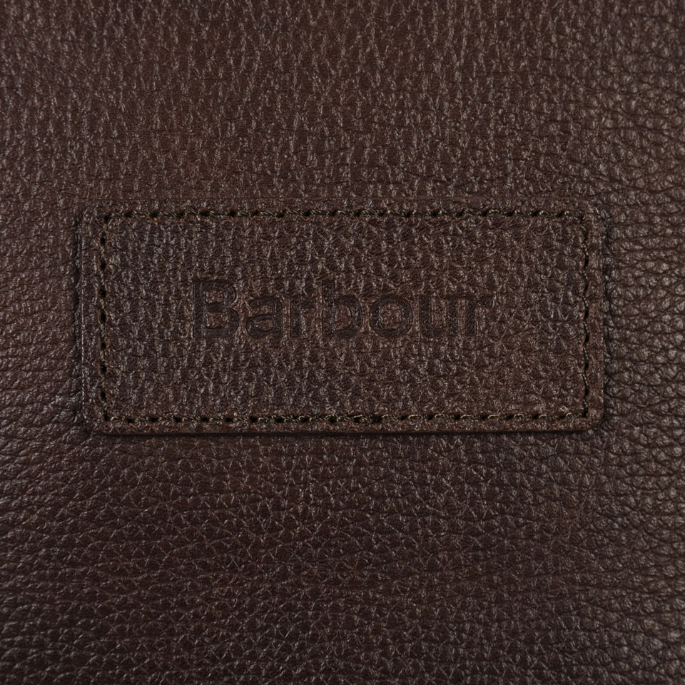 Barbour Leather Briefcase - Dark Brown