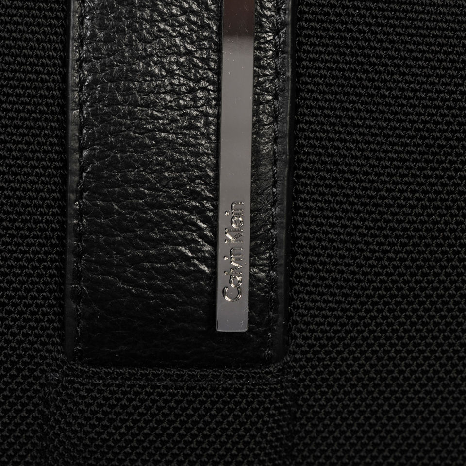Calvin Klein Men's Luca Pebble Leather Laptop Bag - Black