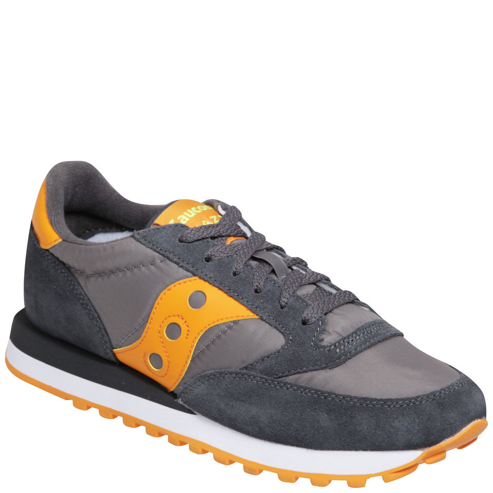 Saucony Men s Jazz Original Trainers Dark Grey Orange