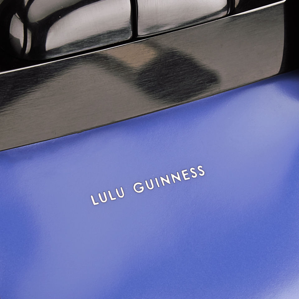 Lulu Guinness Large Pollyanna Leather Bowler Bag - Dark Blue