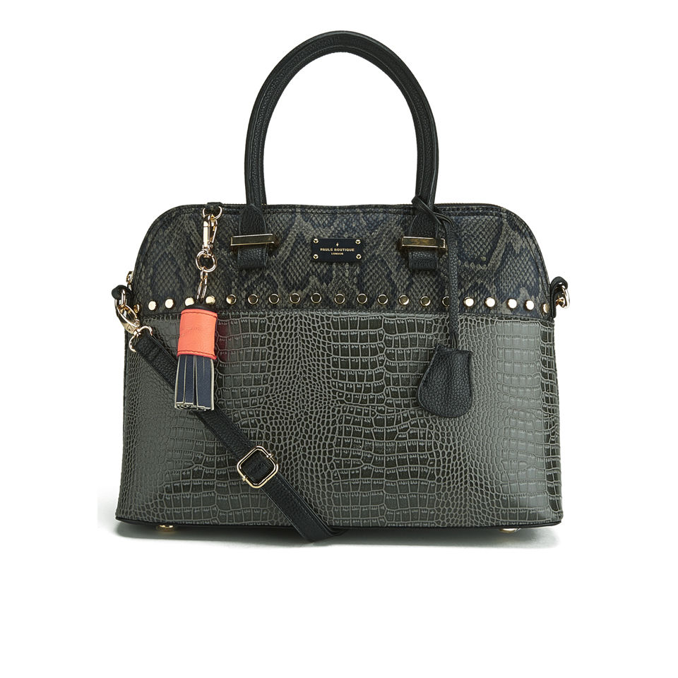 Paul's Boutique Maisy Studded Bowler Bag - Black
