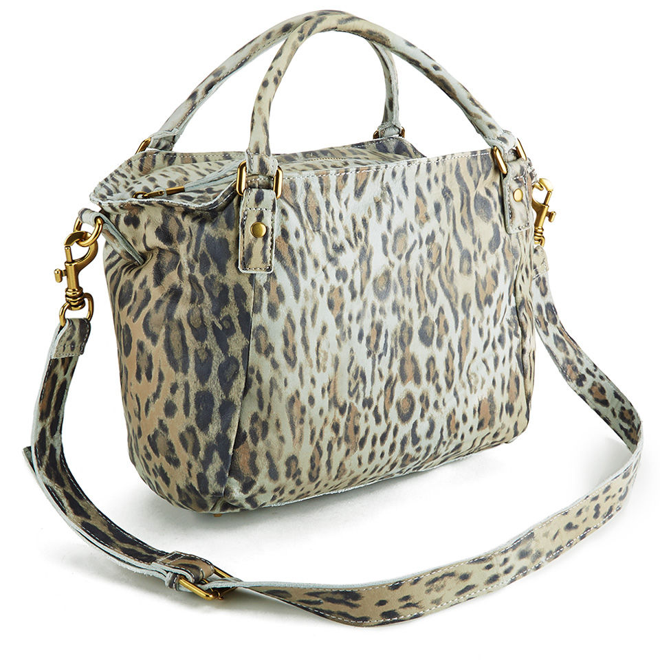 Liebeskind Women's Amanda Leopard Leather Tote Bag - Caramel