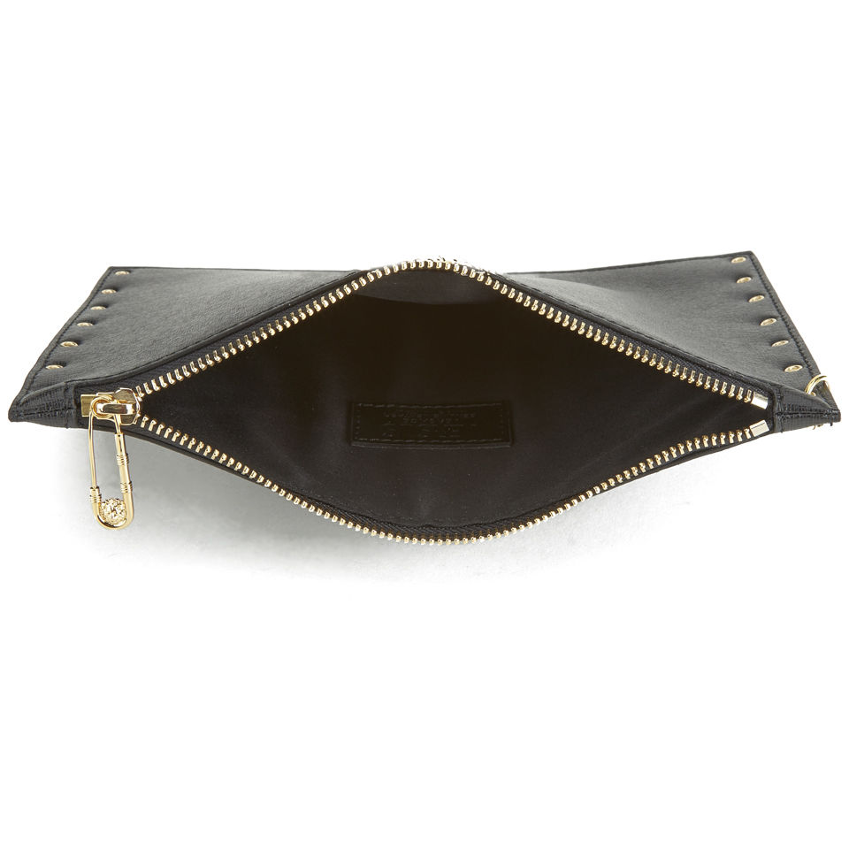 Versus Versace Women's Safety Pin Stud Clutch Bag - Black